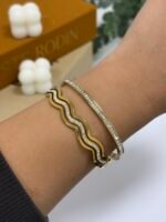 Ahenk Gold Kelepçe Bileklik - Görsel 3