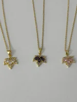 Lotus Çiçeği Çelik Kolye 45+5 cm