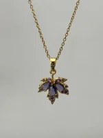 Lotus Çiçeği Çelik Kolye 45+5 cm