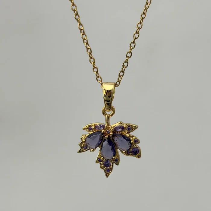 Lotus Çiçeği Çelik Kolye 45+5 cm