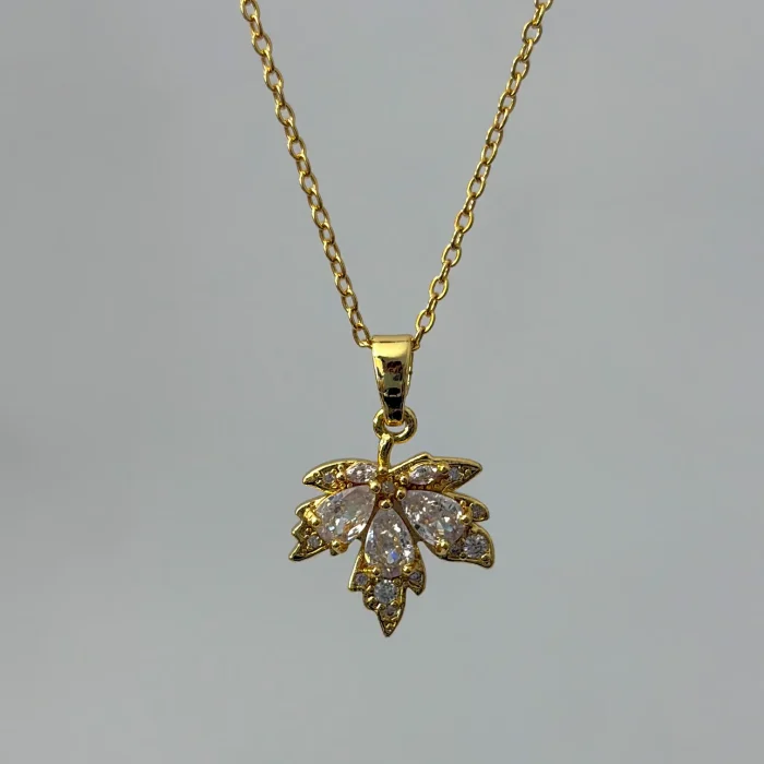 Lotus Çiçeği Çelik Kolye 45+5 cm