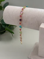 Renkli Kristal Taşlı Bileklik Modelleri