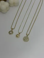 14K Kaplama Uçlu Kolye Modelleri 45 cm